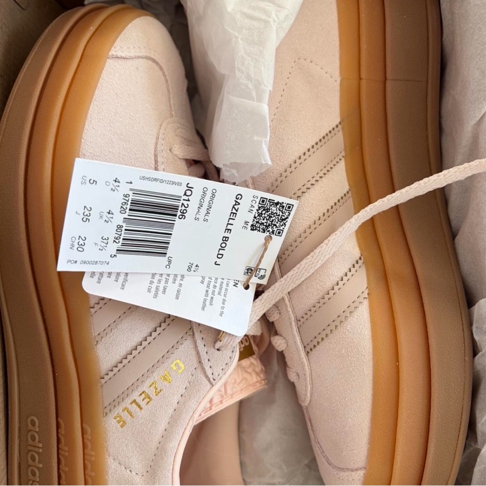 Adidas Pink Gazelle with Bold Sole